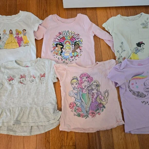 Girls size 3T Bundle of 6 Disney shirts - Picture 2 of 9